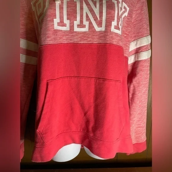 Womens Pink hoodie size medium pink love on hood - Picture 7 of 10